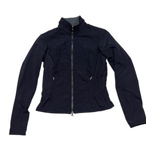 Lucy Activewear Black Quilted Fleece Lined Jacket